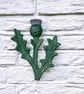 Cast Iron Scottish Thistle Wall Hanger, Celtic Garden Décor - Flower of Scotland
