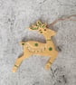 Nordic Rustic Reindeer, Christmas Yuletide Hanging Clay Ornament - Image 4