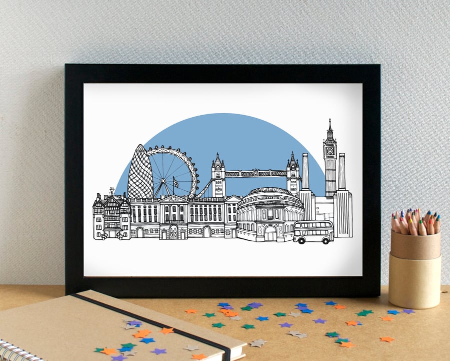 London Skyline Travel Art Print