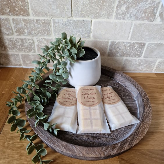 Wax Melt Gift Box - 6 Chocolate scented soy wax melt snap bars 50g 