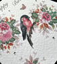 A Luxury Happy Birthday- Bullfinch and Roses Handmade Card  - Image 3