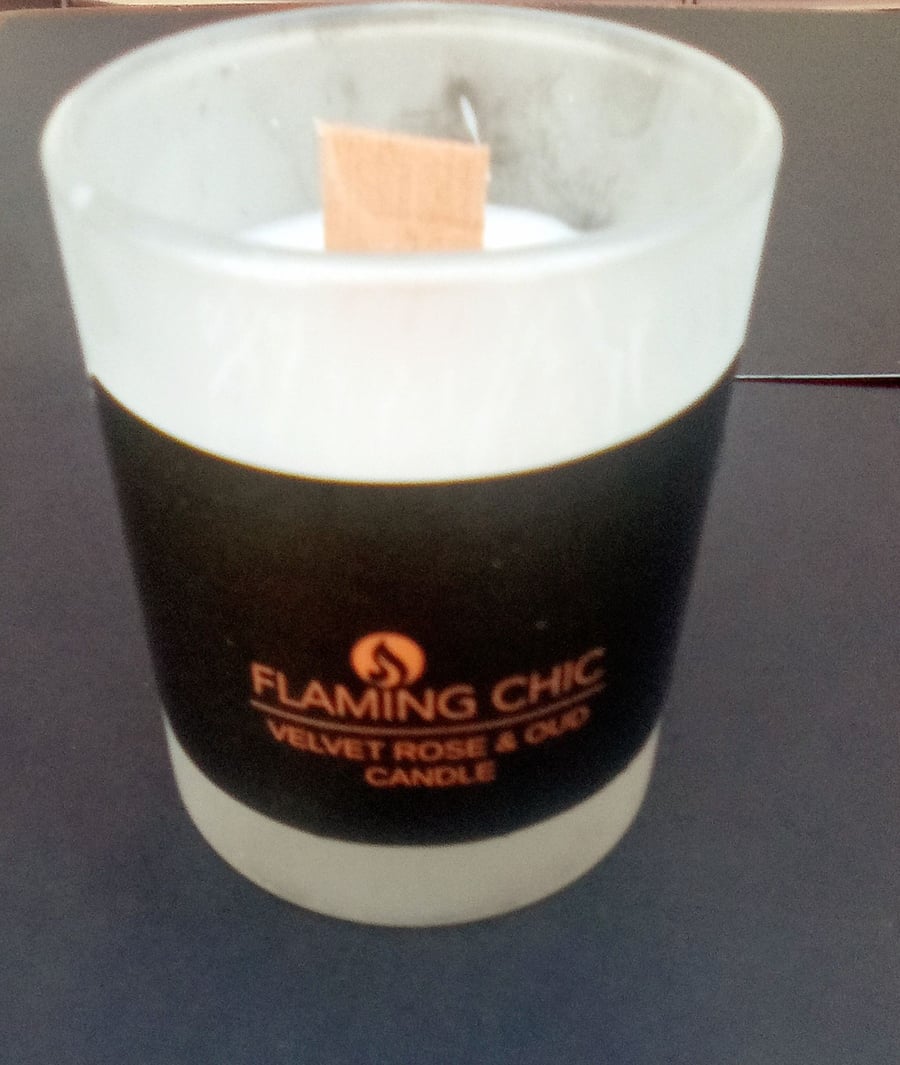 beautiful frosted candle