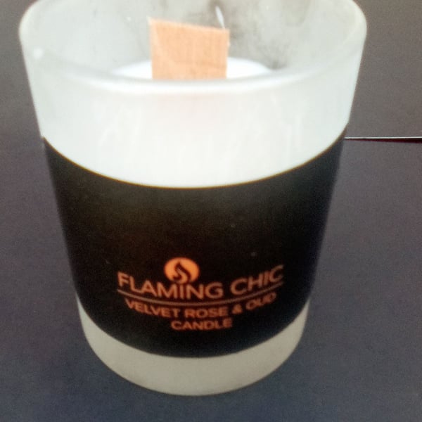 beautiful frosted candle
