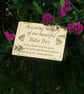 PERSONALISED MEMORIAL GRAVE PLAQUE WITH BUTTERFLIES BABY GRAVE CEMETERY PLAQUE  - Image 3