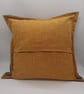 Cushion cover 18" forest green and mustard yellow with pleating.   - Image 2