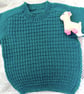 Child's Hand Knitted Textured Chunky Saddle Shoulder Jumper, Birthday Gift - Image 1