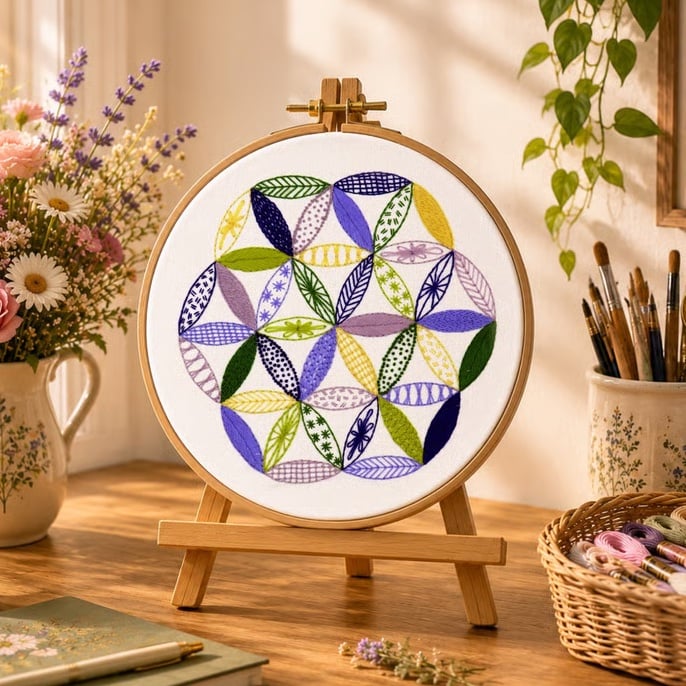 Starflower Hand Embroidery PDF Pattern Sampler