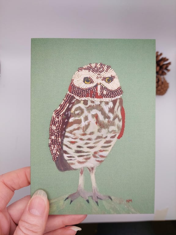 Burrowing Owl blank greeting card