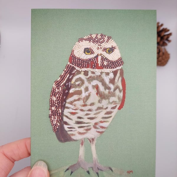 Burrowing Owl blank greeting card