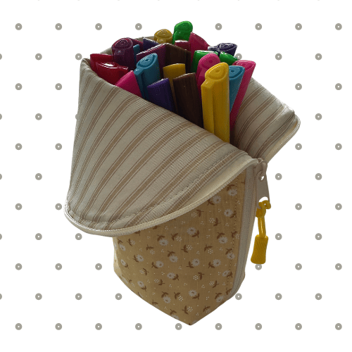 Handmade Fabric Stand Up Pencil Case - Tool Storage - Tool Pouch