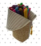 Handmade Fabric Stand Up Pencil Case - Tool Storage - Tool Pouch