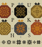 304 - Cross Stitch Pattern Primitive Pumpkin Quaker Sampler for Halloween (PDF) - Image 1