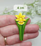 Daffodil Brooch, Handmade March Birth Flower Pin Badge - Image 4