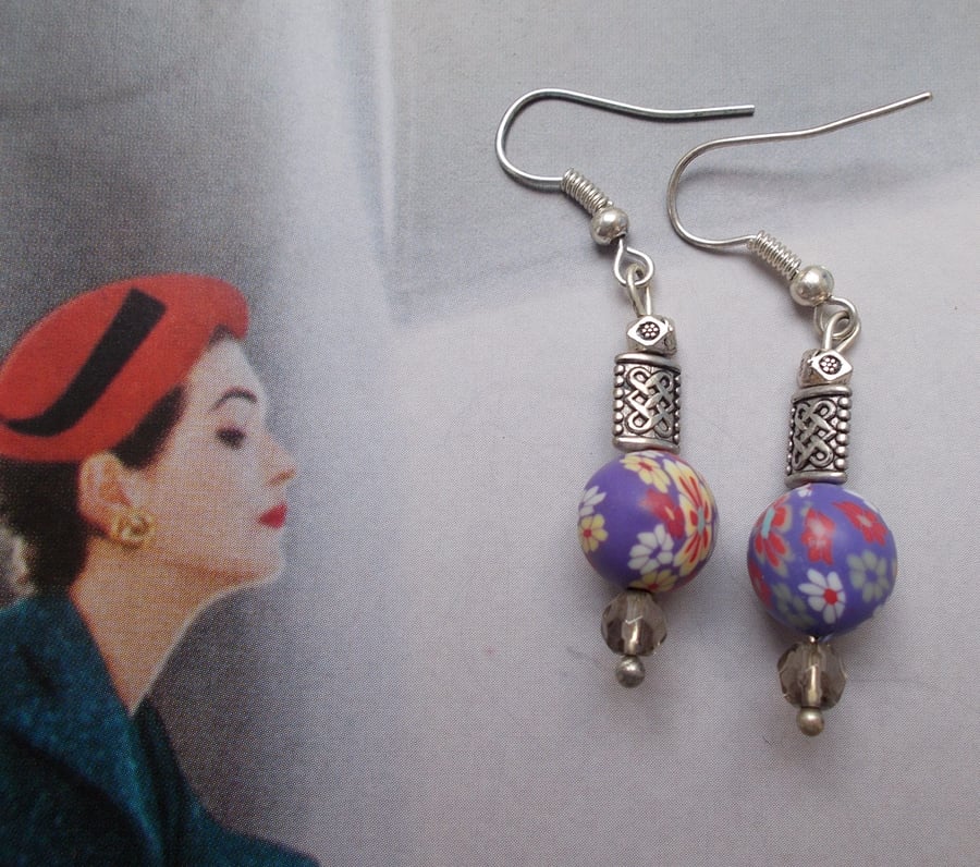 Purple Handmade Earrings