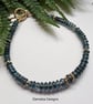 'A'A Grade Green Kyanite Gold Vermeil Sterling Silver Bracelet
