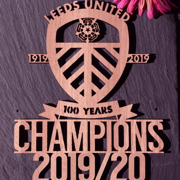 Leeds United Champions 2019-20 Wall Plaque
