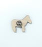 Zebra Pin Badge, Safari Themed Brooch, African Animal Badge, Wooden Eco Pin - Image 4