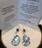 Abalone Shell & Chinese Crystal drop Earrings - Image 2