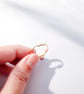 Gem Shape Dried Flower Adjustable Ring - Image 5