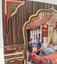 For a Classic Guy Handmade Birthday Card - Red Sports Car Pub Scene Wood Veneer - Image 5