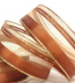 25mm Christmas Bronze Sparkle Ribbon  - Image 1