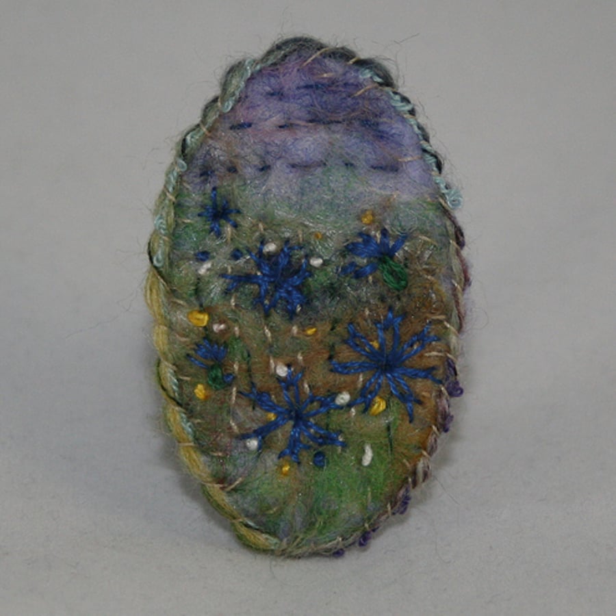Cornflower Meadow - Brooch