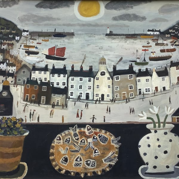 StaryGazy Pie with Mousehole .High Gloss Photo Poster.Print A3 size 