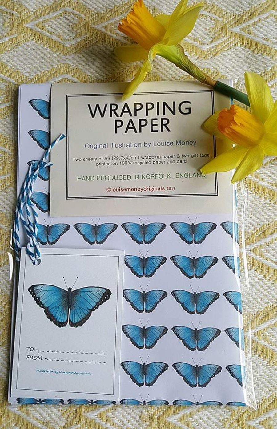 Butterfly wrapping paper