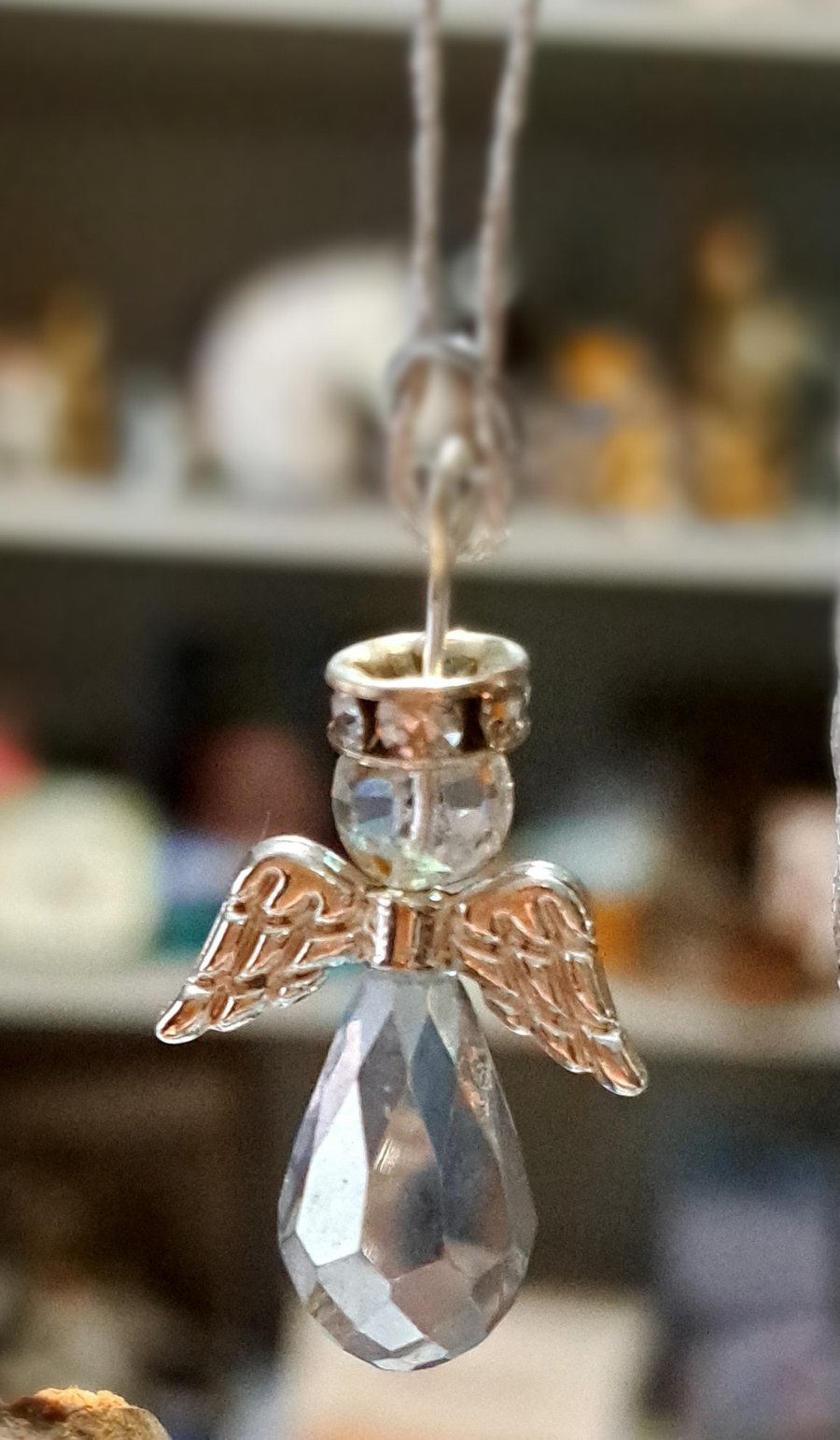 Angel, crystal, spiritual, handmade, guardian angel, Christmas