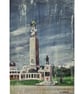 Framed Painting Plymouth Hoe War Memorial Mixed Media on Yupo paper 