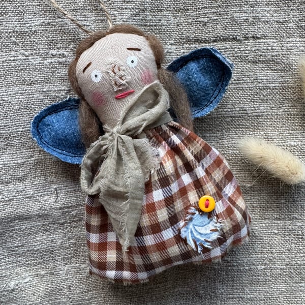 Primitive Style Angel Doll Handmade Collectible Dolls