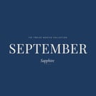 September Birthstone Ring - Hammered Silver & Sapphire - Handmade in England