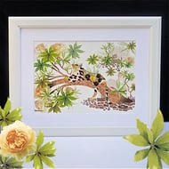 A Lazy Leopard A3 Art Print