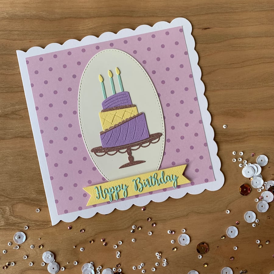 Handmade Birthday Cake Birthday Card