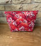 Japanese Wave Print Quilted Fabric Wash Bag
