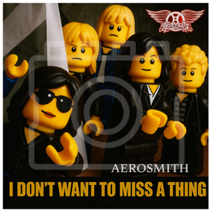 LEGO-Inspired Aerosmith "I Don’t Want to Miss a Thing" – 5x5" Mounted Print