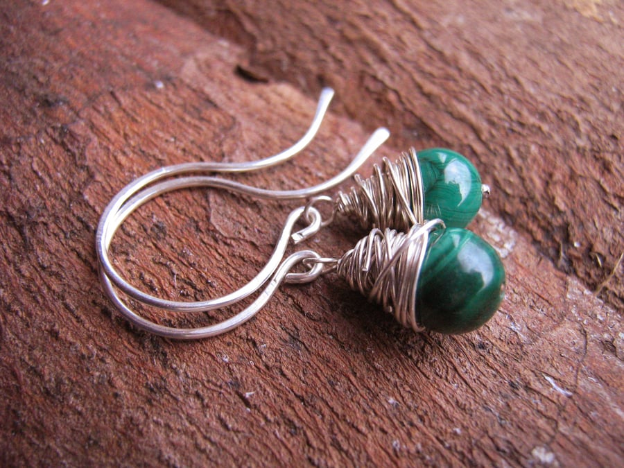 Malachite Earrings