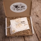Hand made eco gift set with dried flowers