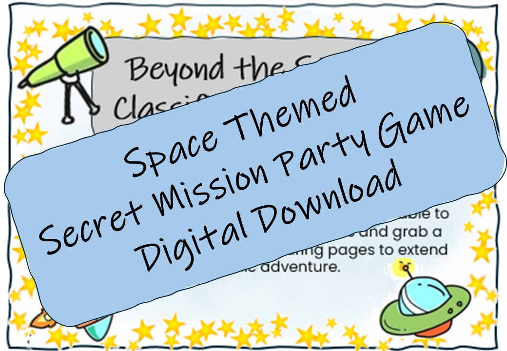 Space Themed Secret Mission - Escape Room for Kids, Printable Party Game