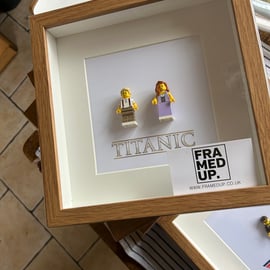 TITANIC - Jack and Rose - Framed custom Lego minifigures