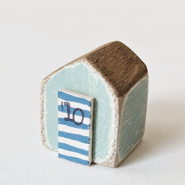 Teeny Hand Painted Wooden Beach Hut