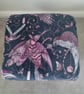 Emma Shipley Audubon Pink Velvet Fabric Storage Footstool Pouffe Ottoman Blue - Image 4