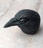 'Ignis', a black porcelain crow idol. - Image 2