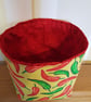 Fabric storage container: red and green chillies - Image 2