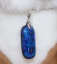 Bubbly Blue Dichroic Glass Pendant - 1244