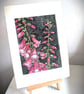 Original Foxglove Watercolour Painting, A5 Moody Botanical Art With Mount  - Image 6