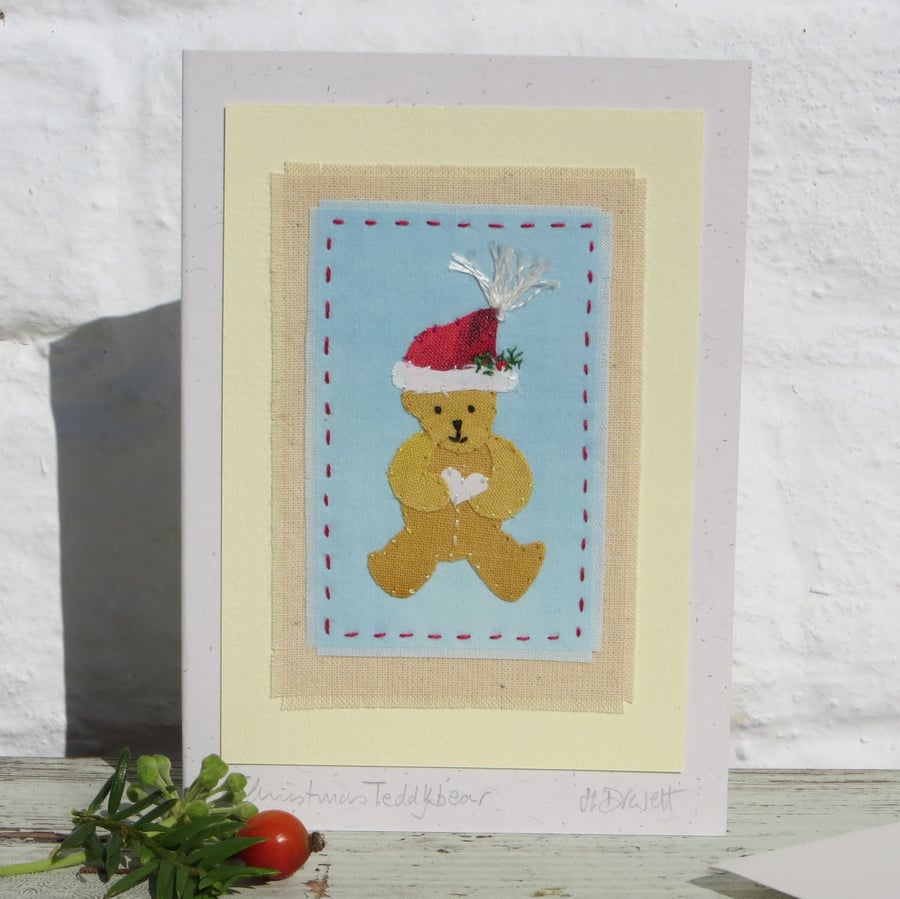 First Christmas! Handstitched miniature with embroidered details, a card to keep