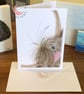 Peekaboo Highland Cow Blank Card - Image 2