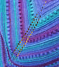 Handmade Crochet Ombre Shawl, Wool Blend - Image 5