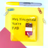 You're FAB Fused Glass Coaster, Teachers gifts, thank you teacher gifts